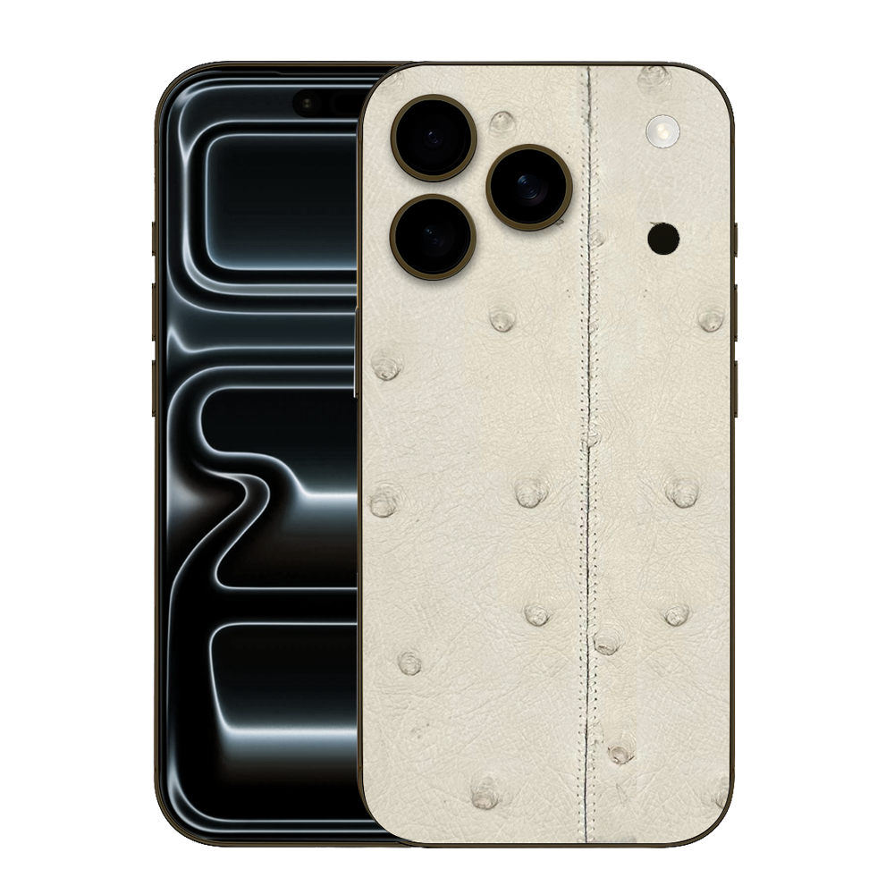iPhone 17 Pro Max Ostrich Ivory Leather Craft by Merlin