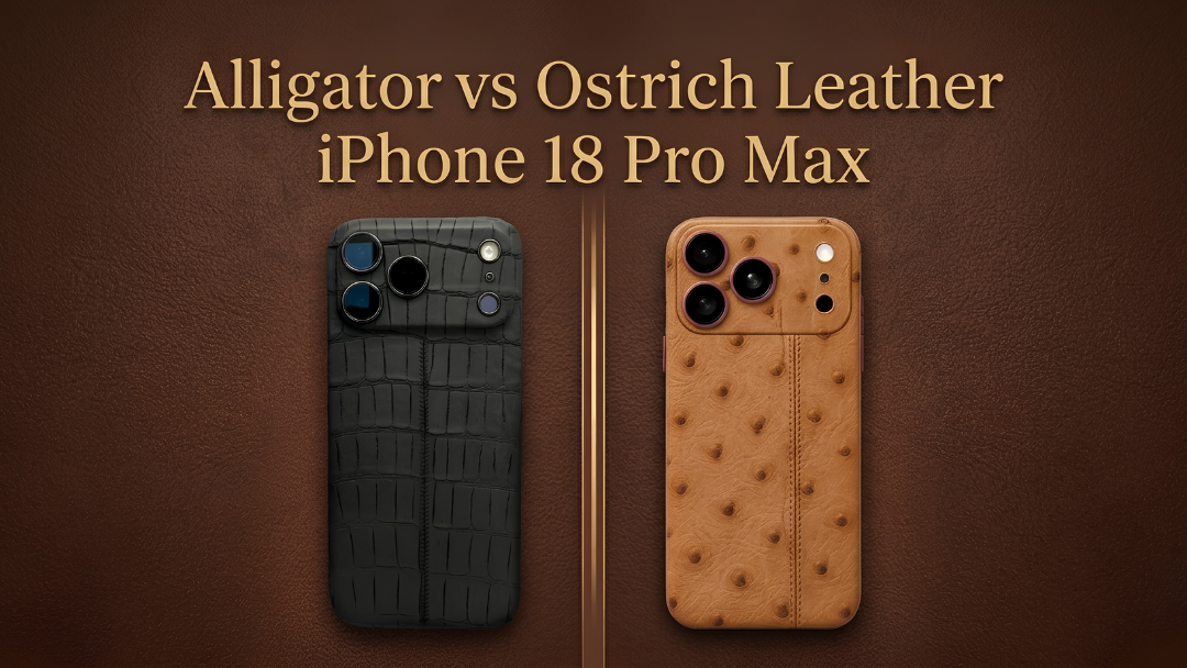 Alligator vs Ostrich Leather iPhone 18 Pro Max-Craft by Merlin