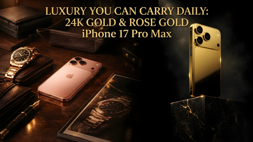 Luxury You Can Carry Daily 24K Gold & Rose Gold iPhone 17 Pro Max