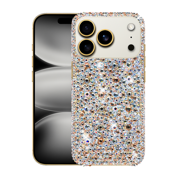 IPHONE 17 PRO MAX 24K GOLD WITH CRYSTAL NUDE EDITION