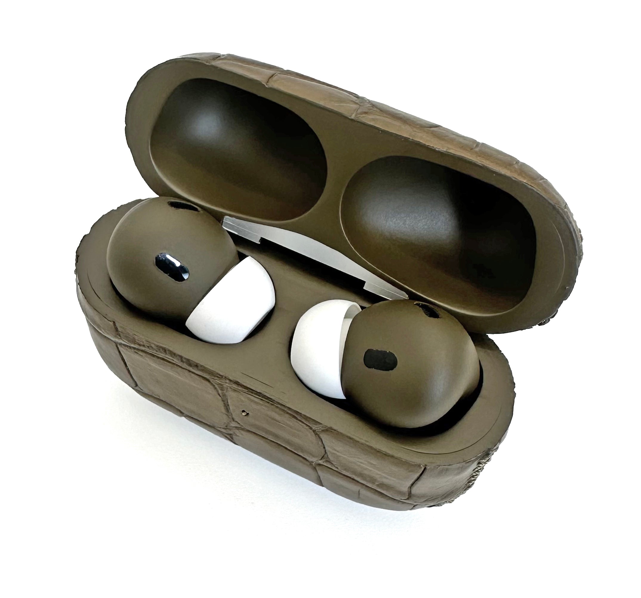 Apple AirPods Pro 3 Leather Alligator Olive Green