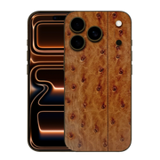 IPHONE 17 PRO OSTRICH TAUPE LEATHER EDITION