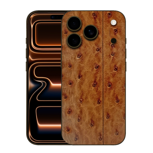IPHONE 17 PRO MAX OSTRICH TAUPE LEATHER EDITION