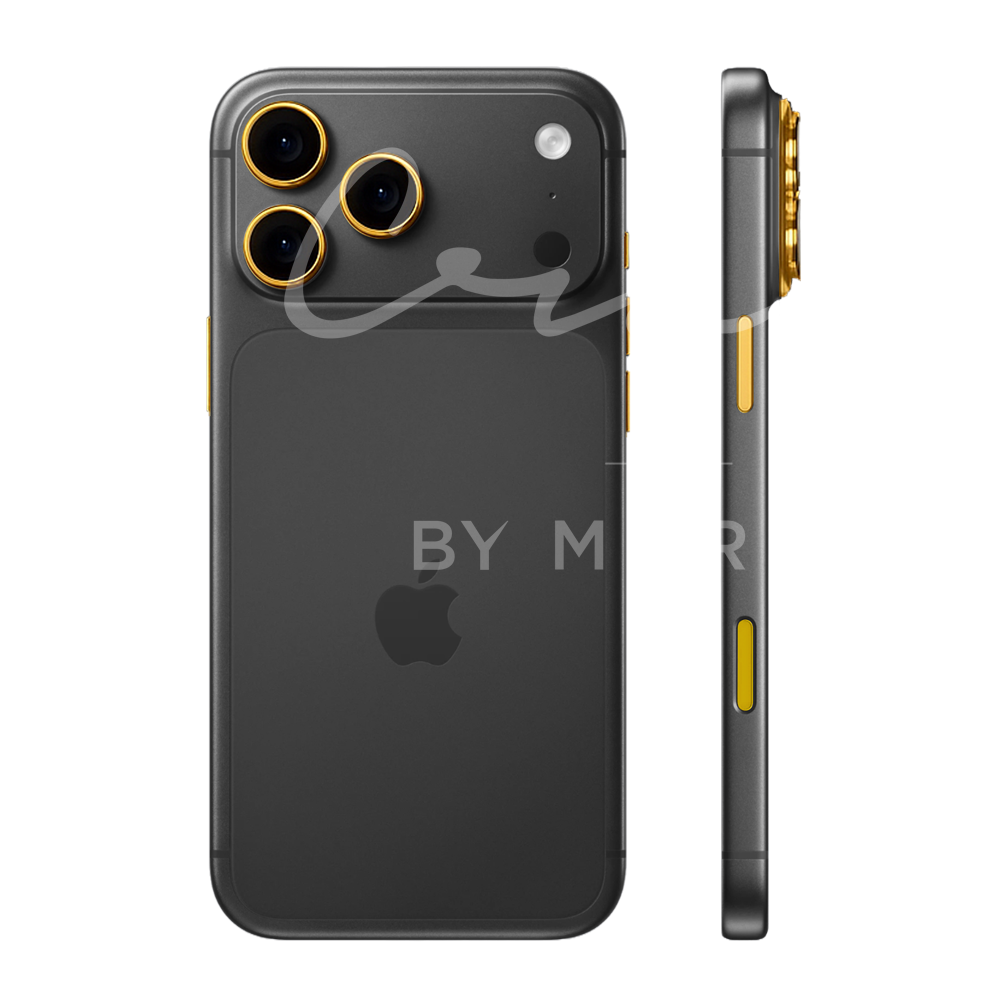 IPHONE 17 PRO MAX COSMIC BLACK WITH 24K GOLD ACCENTS