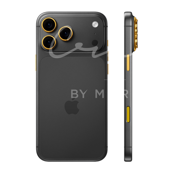 IPHONE 17 PRO MAX COSMIC BLACK WITH 24K GOLD ACCENTS