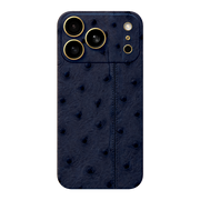 IPHONE 17 PRO MAX OSTRICH NAVY LEATHER EDITION
