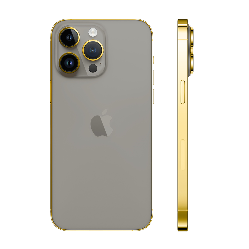 iPhone 15 Pro Max Edge of Gold Natural Titanium