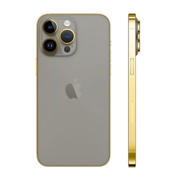 iPhone 15 Pro Max Edge of Gold Natural Titanium