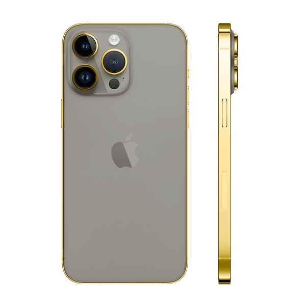 iPhone 15 Pro Max Edge of Gold Natural Titanium