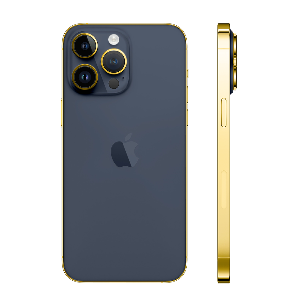 iPhone 15 Pro Max Edge of Gold Blue Titanium