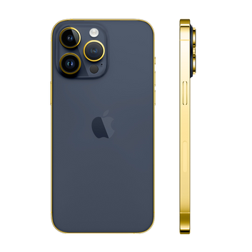 IPHONE 15 PRO MAX EDGE OF GOLD BLUE TITANIUM