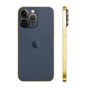 iPhone 15 Pro Max Edge of Gold Blue Titanium