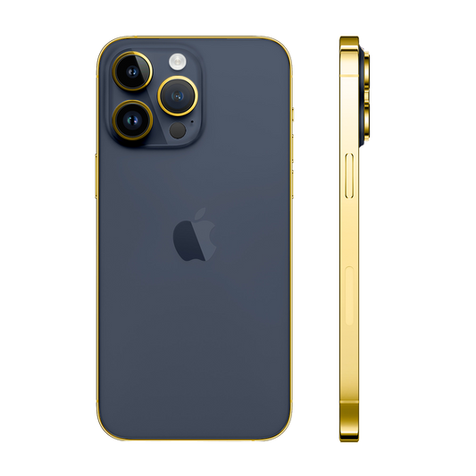 iPhone 15 Pro Max Edge of Gold Blue Titanium