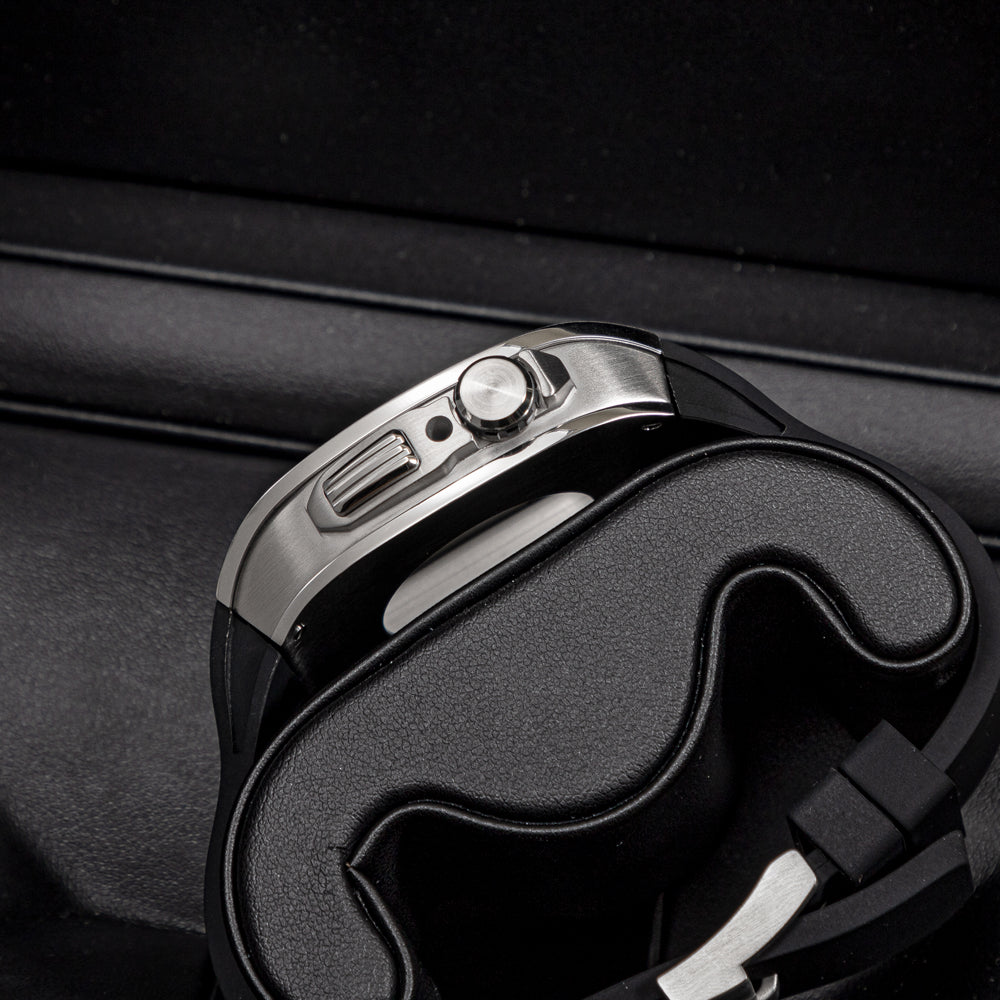 Apple Watch 45MM 0013 Rose Gold Accent Case with Black Strap