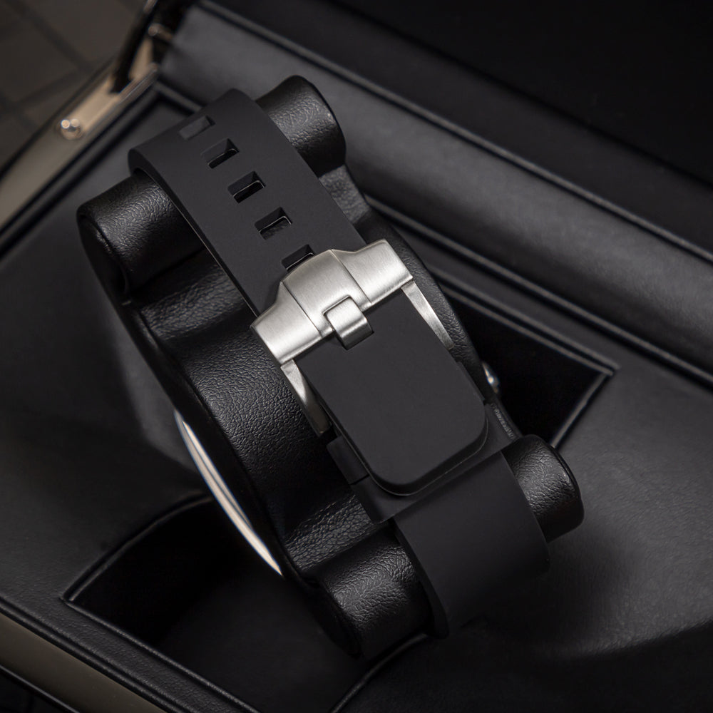 Apple Watch 45MM 0013 Rose Gold Accent Case with Black Strap