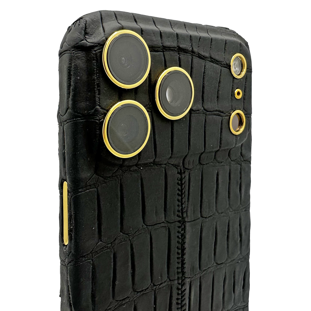 IPHONE 17 PRO MAX ALLIGATOR BLACK LEATHER EDITION