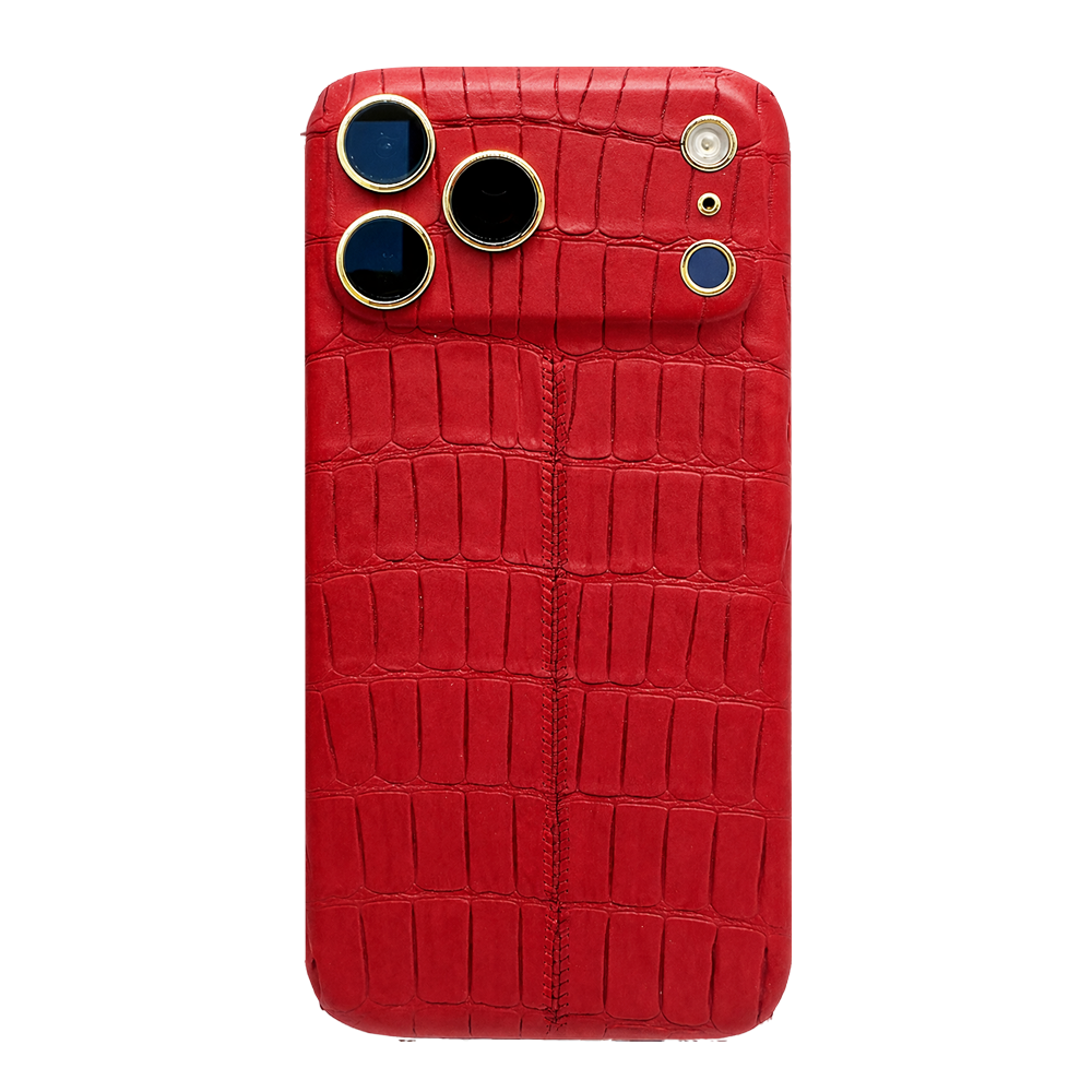 IPHONE 17 PRO MAX ALLIGATOR RED LEATHER EDITION