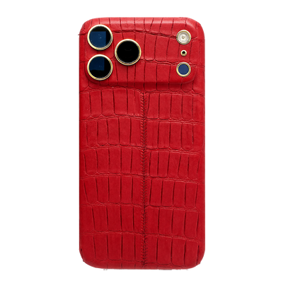 IPHONE 17 PRO MAX ALLIGATOR RED LEATHER EDITION