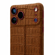 iPhone 18 Pro & Pro Max Alligator Brown Leather