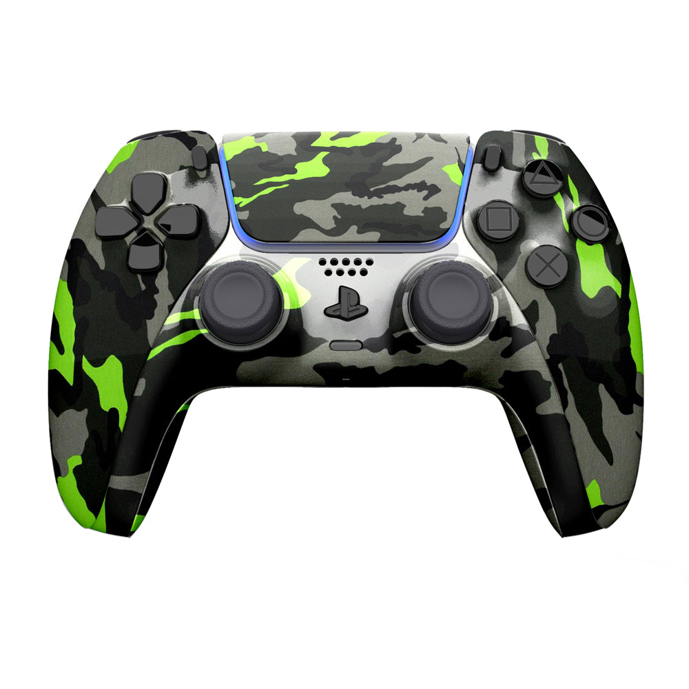 PS5 Dual Sense Controller Camouflage Neon Green Edition