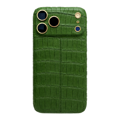 IPHONE 17 PRO MAX ALLIGATOR GREEN LEATHER EDITION