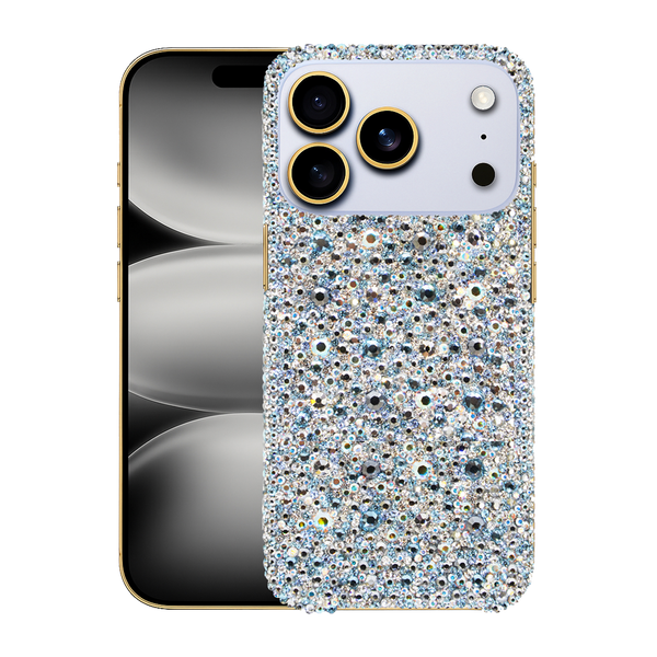 IPHONE 17 PRO MAX 24K GOLD WITH CRYSTAL BLUE EDITION
