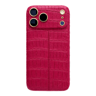 IPHONE 17 PRO MAX ALLIGATOR BERRY RED LEATHER EDITION