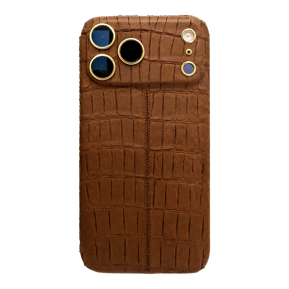 IPHONE 17 PRO ALLIGATOR BROWN LEATHER EDITION