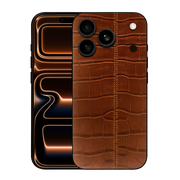 IPHONE 17 PRO ALLIGATOR BROWN LEATHER EDITION