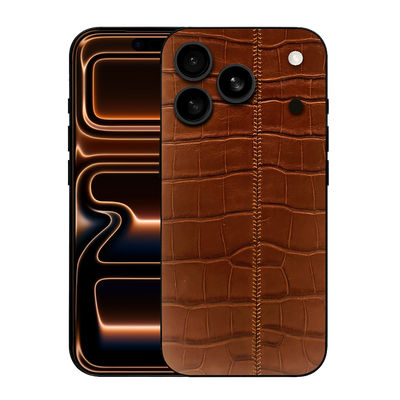 IPHONE 17 PRO ALLIGATOR BROWN LEATHER EDITION