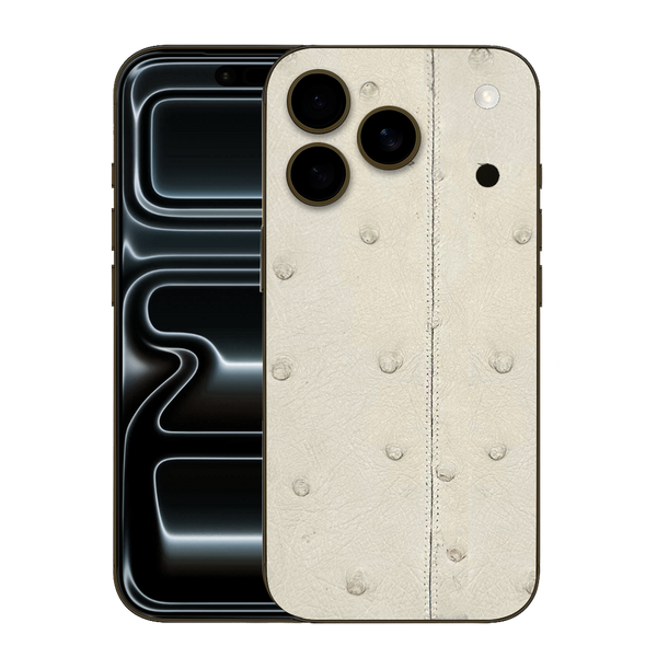 IPHONE 17 PRO MAX OSTRICH IVORY LEATHER EDITION