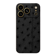 IPHONE 17 PRO MAX OSTRICH BLACK LEATHER EDITION