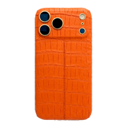 IPHONE 17 PRO MAX ALLIGATOR ORANGE LEATHER EDITION