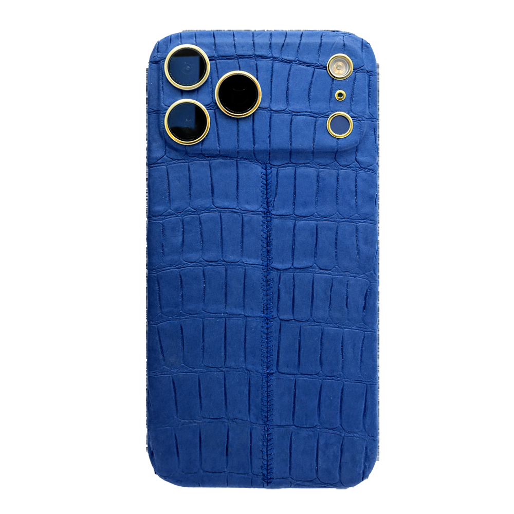 IPHONE 17 PRO MAX ALLIGATOR BLUE LEATHER EDITION