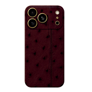 IPHONE 17 PRO MAX OSTRICH BERRY LEATHER EDITION
