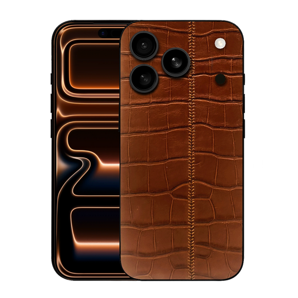 IPHONE 17 PRO MAX ALLIGATOR BROWN LEATHER EDITION