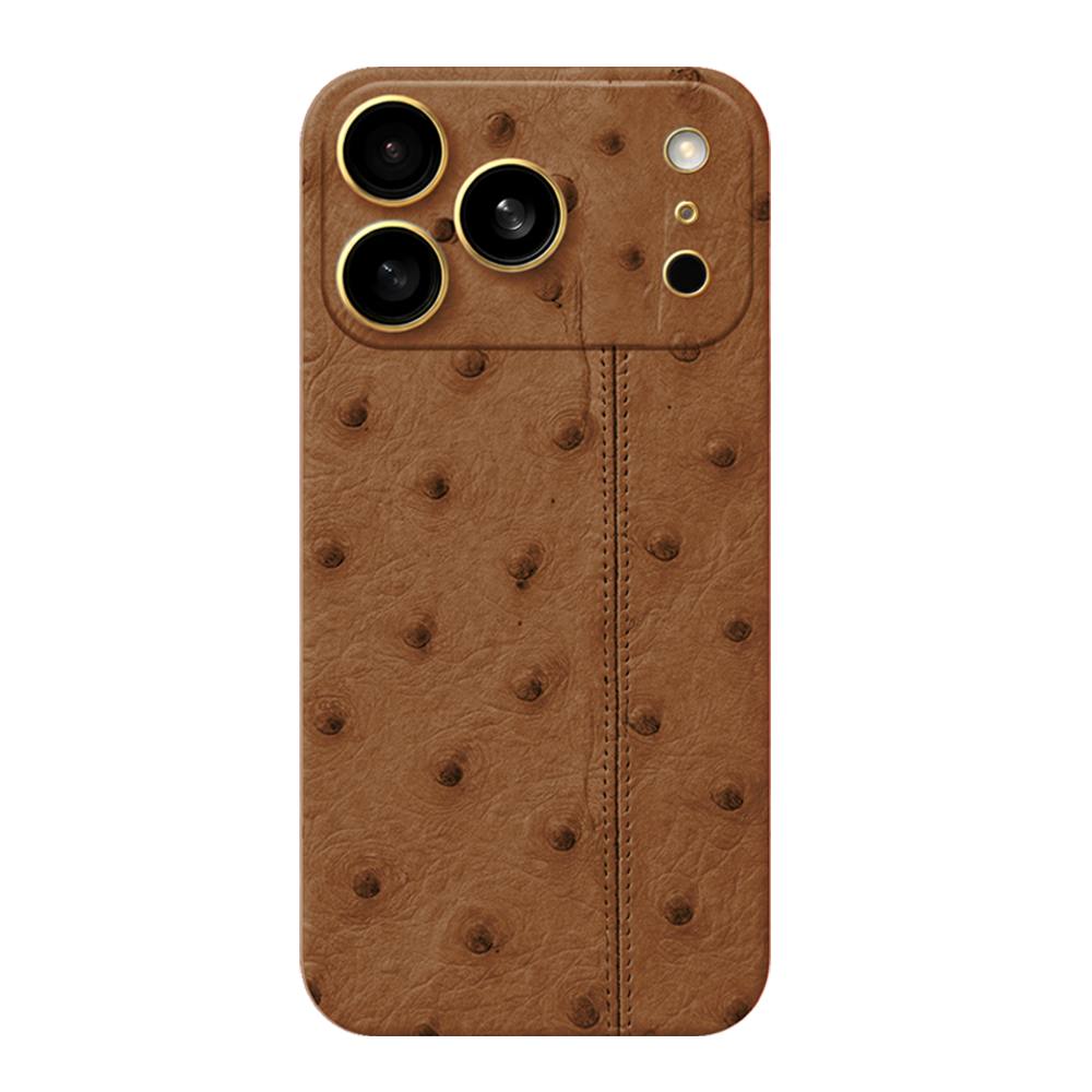 IPHONE 17 PRO OSTRICH TAUPE LEATHER EDITION