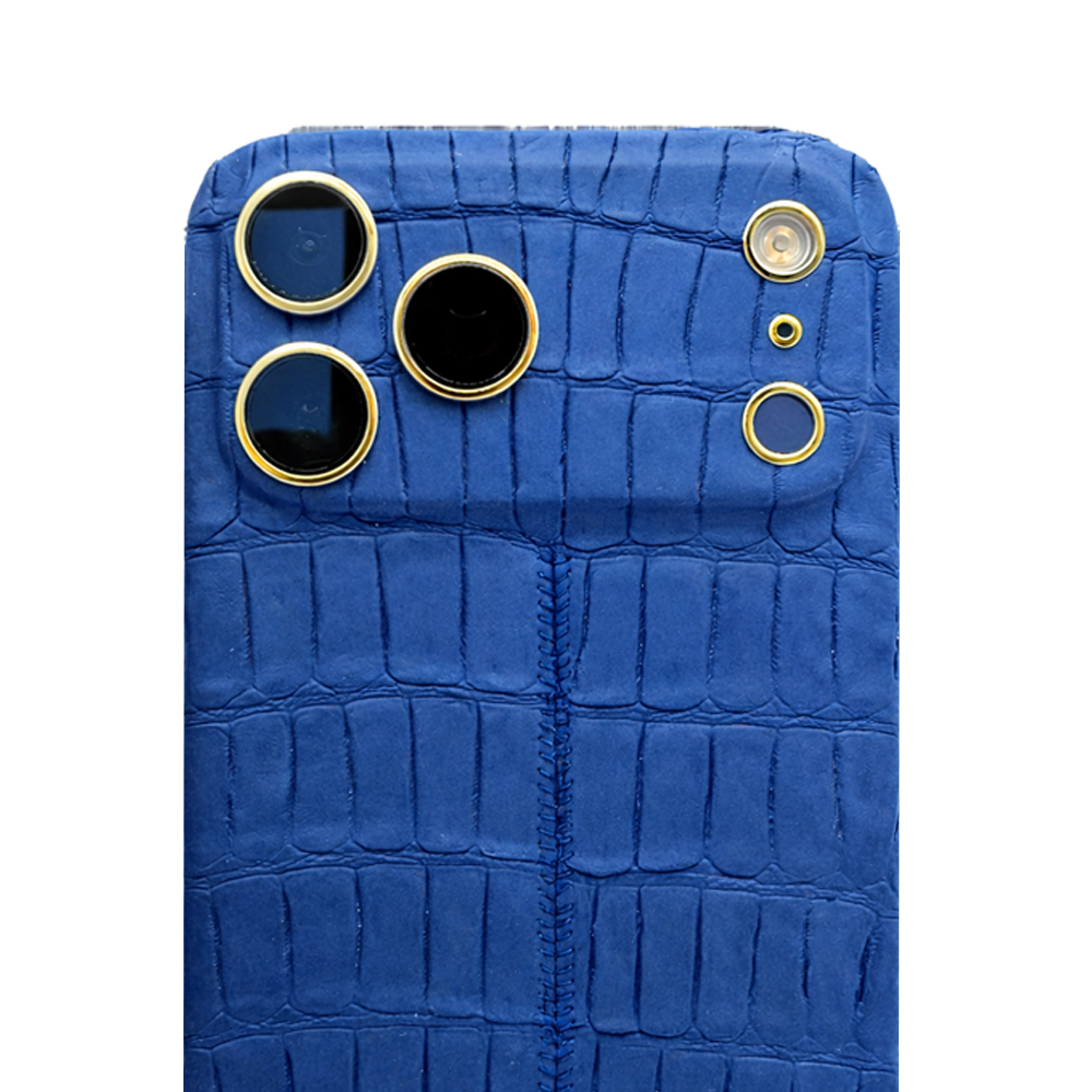 IPHONE 17 PRO MAX ALLIGATOR BLUE LEATHER EDITION