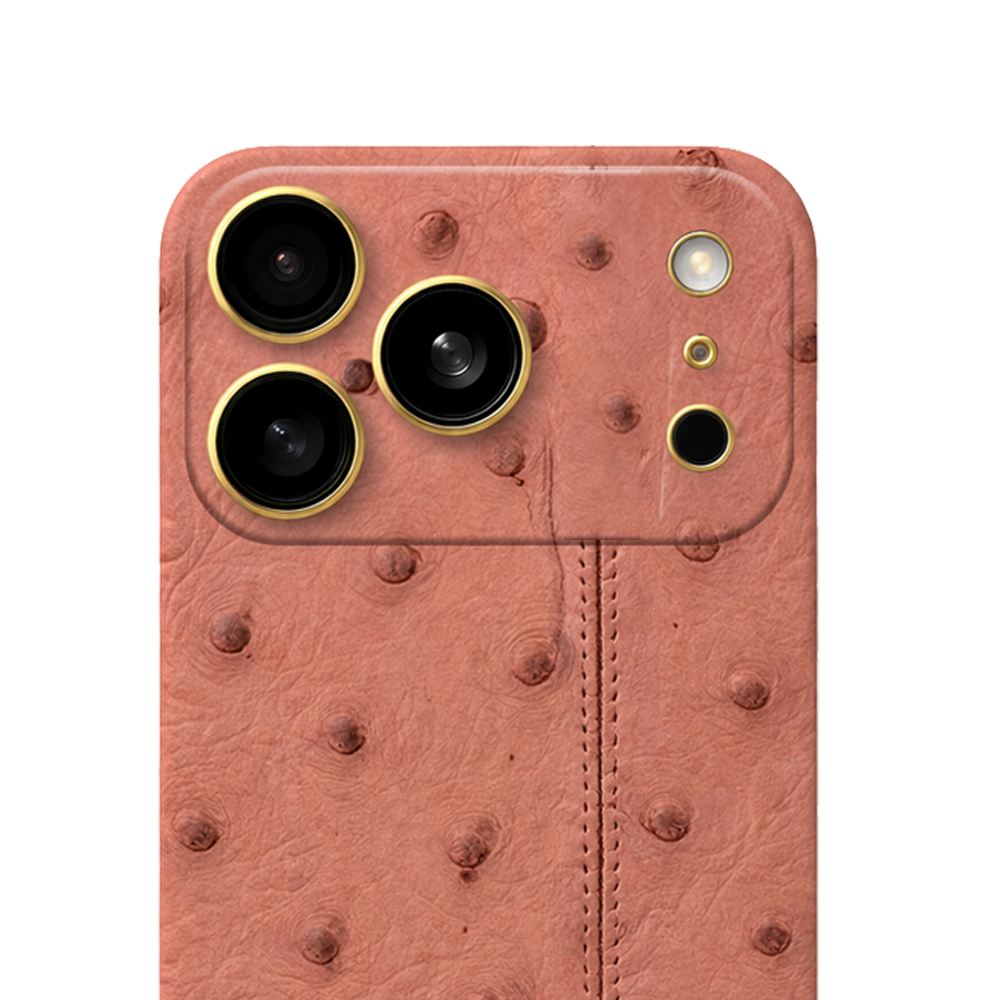 IPHONE 17 PRO MAX OSTRICH PINK LEATHER EDITION