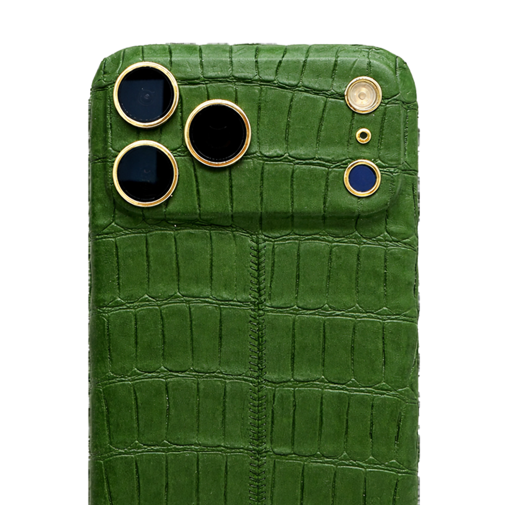IPHONE 17 PRO MAX ALLIGATOR GREEN LEATHER EDITION