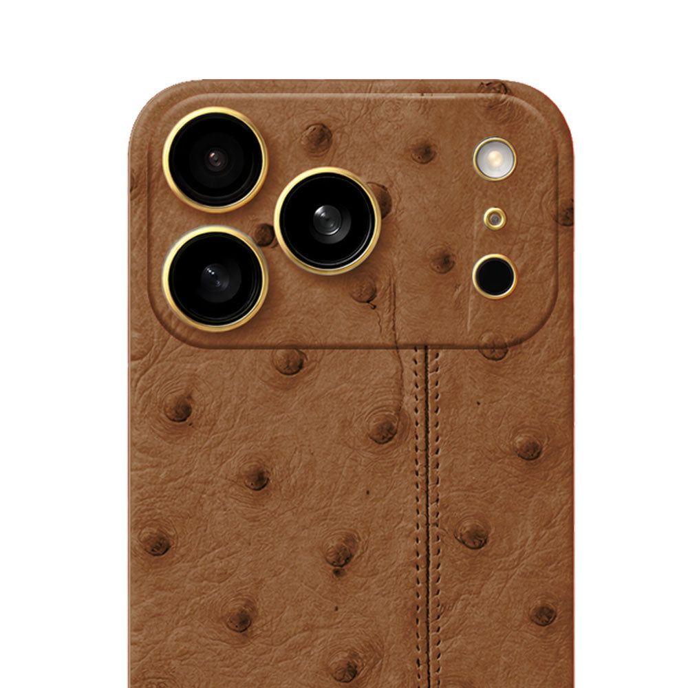 IPHONE 17 PRO OSTRICH TAUPE LEATHER EDITION