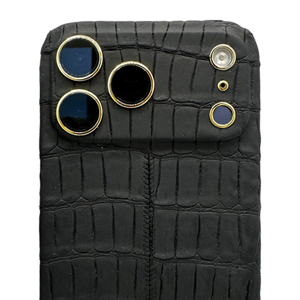 IPHONE 17 PRO MAX ALLIGATOR BLACK LEATHER EDITION
