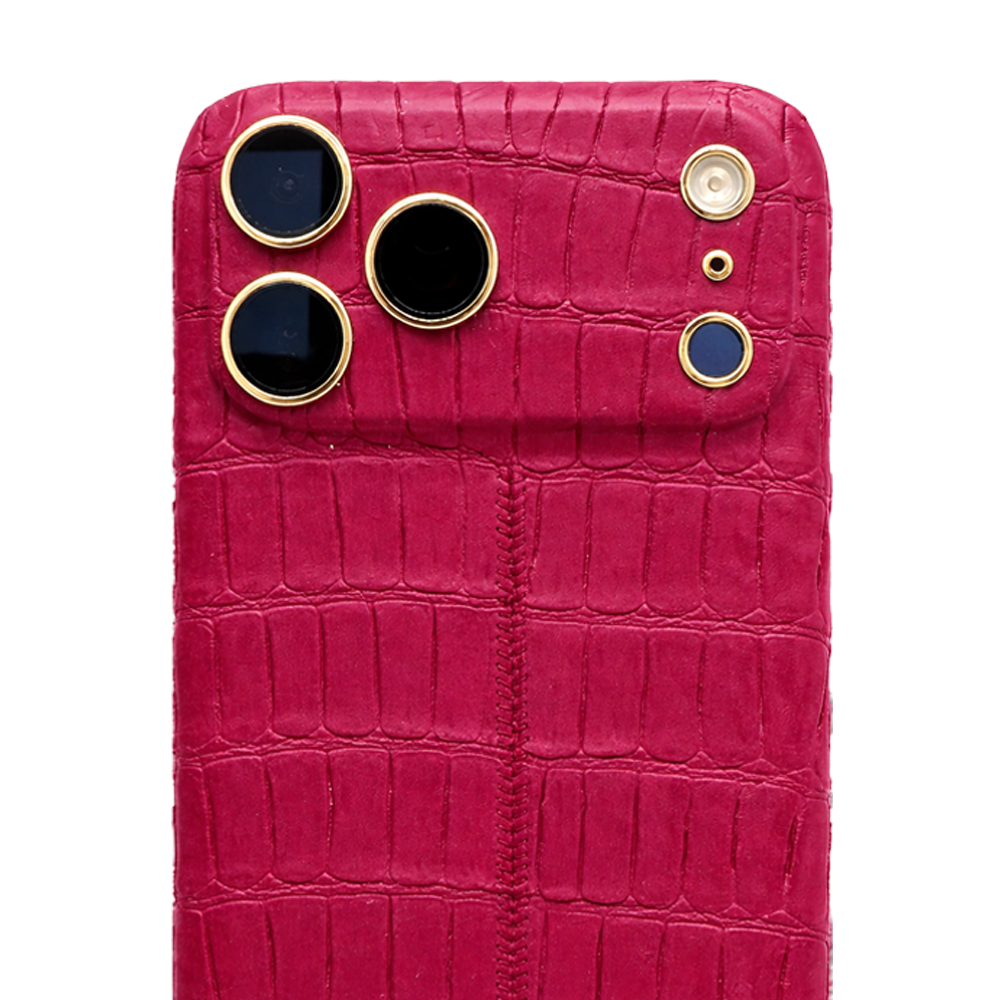IPHONE 17 PRO MAX ALLIGATOR BERRY RED LEATHER EDITION