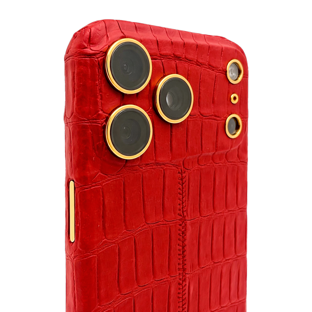IPHONE 17 PRO MAX ALLIGATOR RED LEATHER EDITION