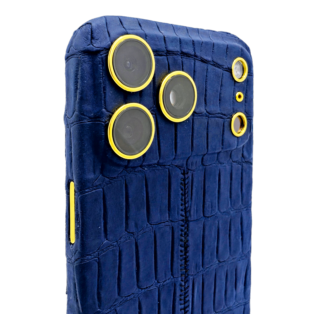 IPHONE 17 PRO MAX ALLIGATOR BLUE LEATHER EDITION