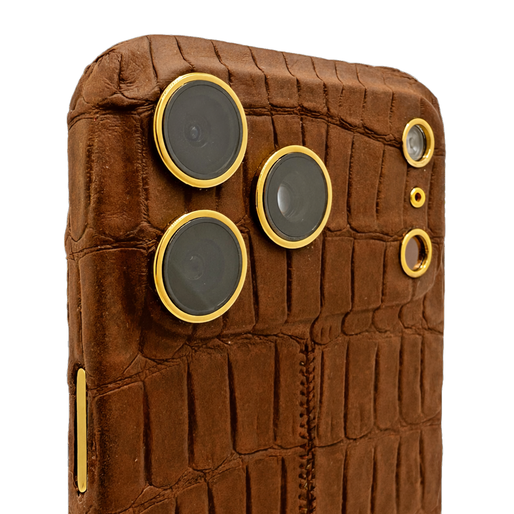 IPHONE 17 PRO MAX ALLIGATOR BROWN LEATHER EDITION