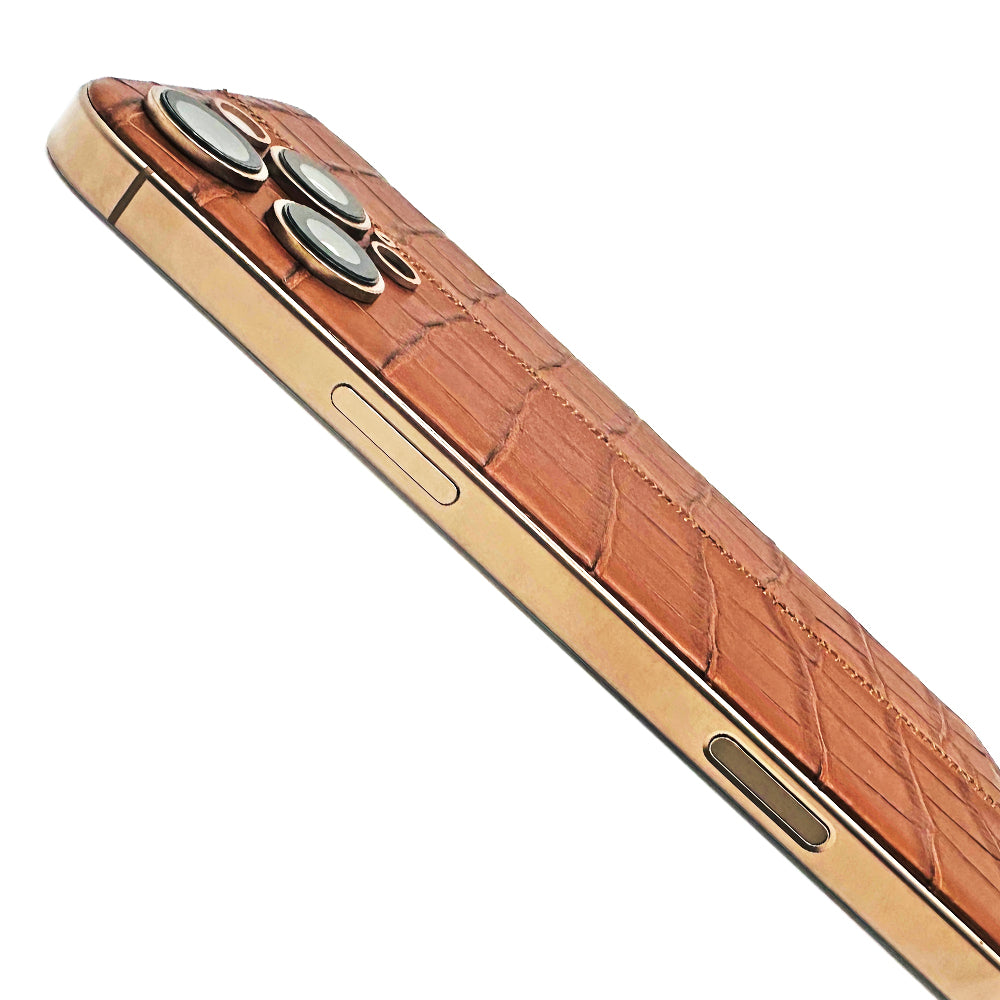 iPhone 16 Pro Max - Desert + Truffle Leather Alligator