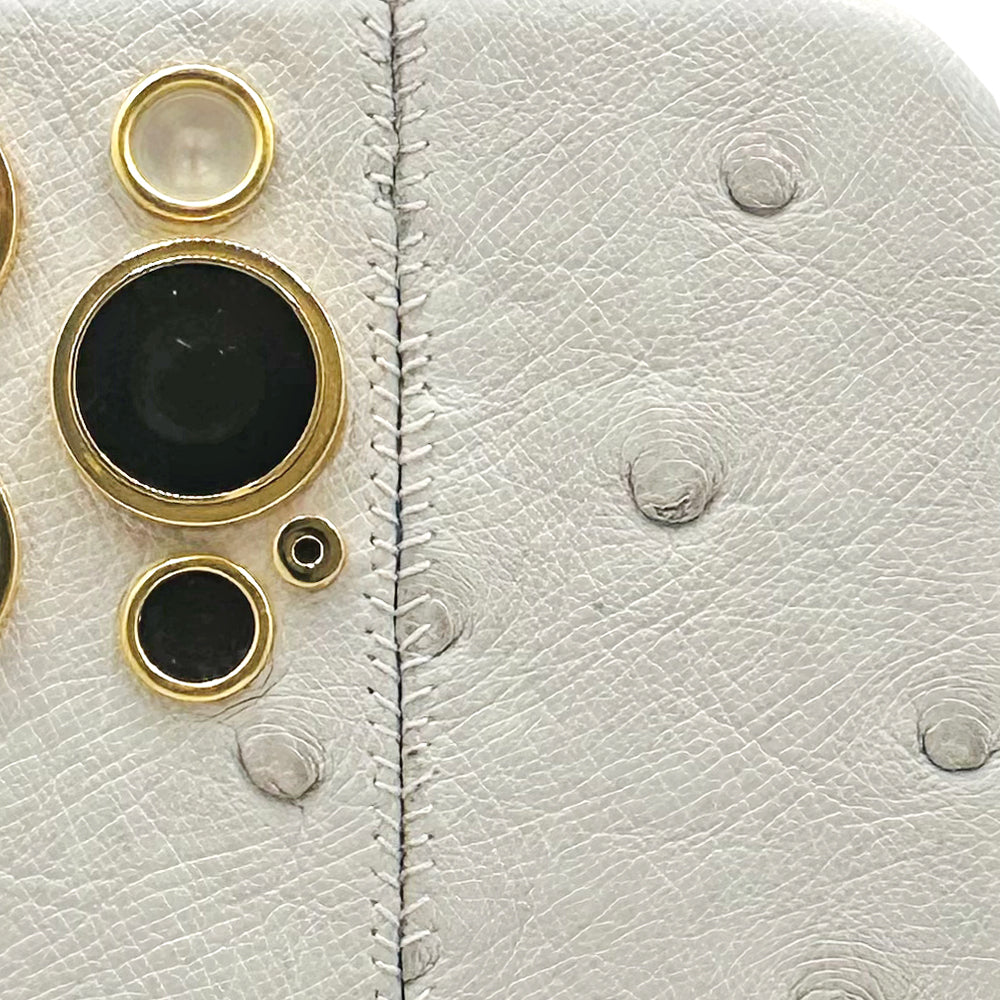 iPhone 16 Pro Max - 24K GOLD + Ivory Leather Ostrich
