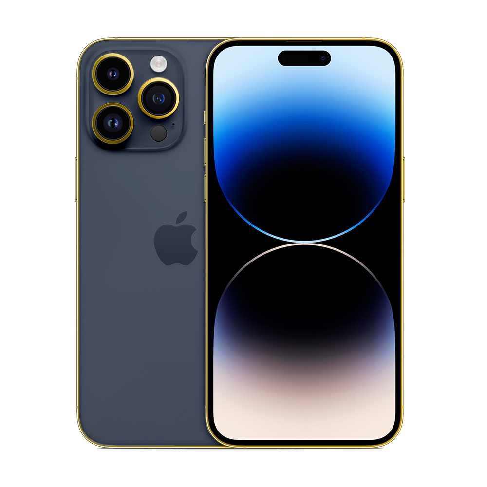 iPhone 15 Pro Max Edge of Gold Blue Titanium