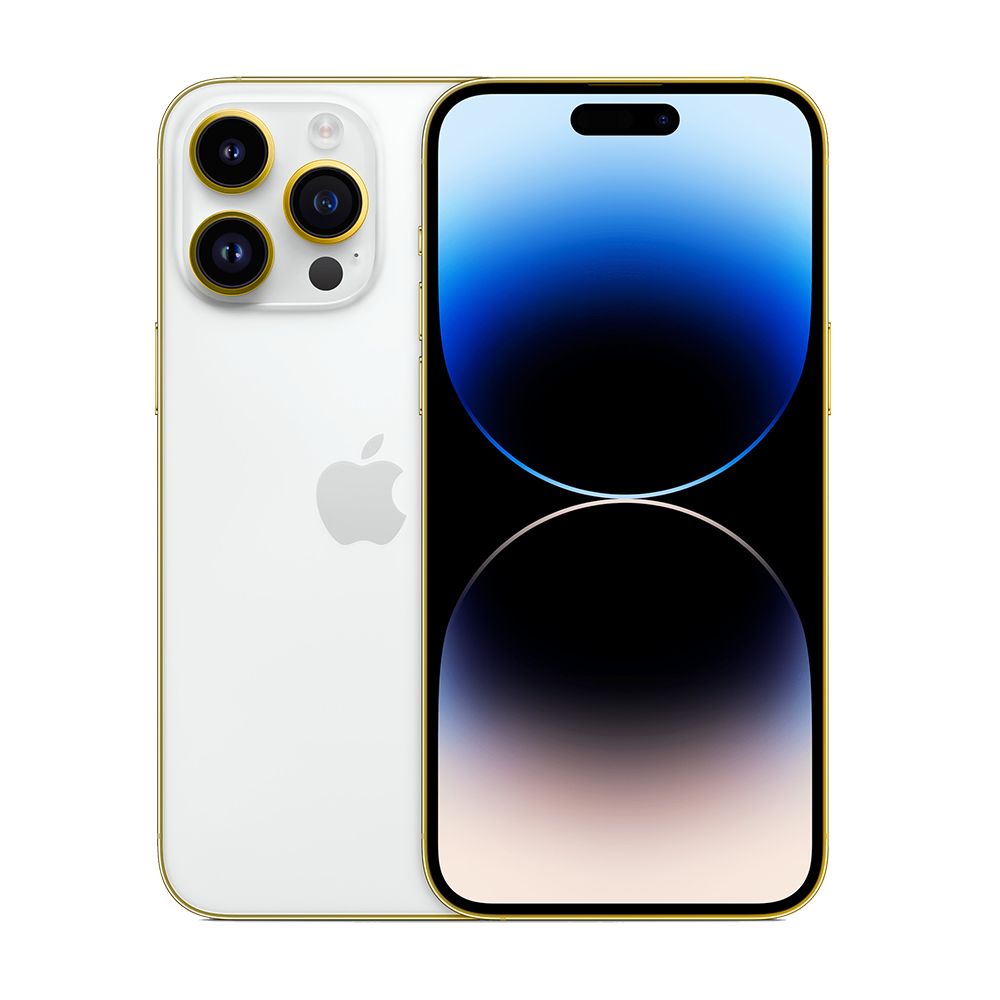 iPhone 15 Pro Max Edge of Gold White Titanium